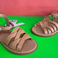 Английски дамски сандали естествена кожа-ZARA , снимка 1 - Сандали - 40605652