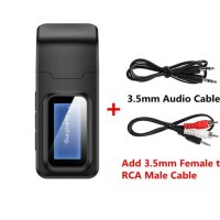 Audio Receiver Bluetooth Аудио трансмитер предавател приемник 3.5MM AUX RCA стерео безжичен адаптер, снимка 2 - Ресийвъри, усилватели, смесителни пултове - 44296738