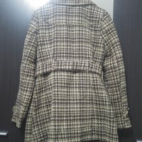 Кафяво палто на квадратчета, снимка 2 - Палта, манта - 31048704