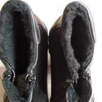 Нови кожени обувки с вата № 41, снимка 2 - Дамски боти - 31543431