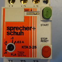 Моторна защита Sprecher+Schuh KTA 3-25 0.4/0.63A, снимка 8 - Резервни части за машини - 44602353