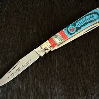 Колекционерски сгъваем джобен нож с две остриета RR Dreamcatcher Trapper. (RR1525), снимка 1 - Ножове - 42445901