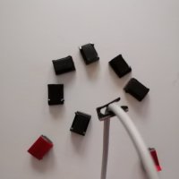 Черни пластмасови самозалепващи държач държачи за кабел на смартфон телефон таблет и други, снимка 7 - USB кабели - 31563908