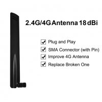 18DBi антена 2.4G SMA конектор,  WIFI, 4G, снимка 2 - Рутери - 38299233