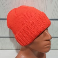 Нова зимна шапка Марекс с подгъв в неонов цвят, снимка 7 - Шапки - 30820248