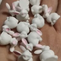 малко малки зайче зайчета заек пластмасови фигурки фигурка декоративни, снимка 3 - Фигурки - 36876953