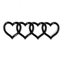 Емблема за Audi / Ауди четири сърца - Black, снимка 2 - Аксесоари и консумативи - 36514371