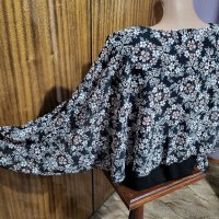 Дамска блуза от шифон на цветя, снимка 2 - Блузи с дълъг ръкав и пуловери - 42385884