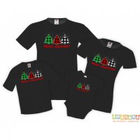 Коледни тениски Merry Christmas Buffalo Коледни елхи, снимка 2 - Тениски - 35071926