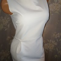 Zara S-Бяла  къса рокля с изрязан гръб , снимка 8 - Рокли - 40532961