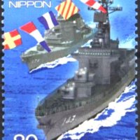 Клеймована марка Кораб 2002 от Япония, снимка 1 - Филателия - 42292275