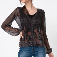 desigual - страхотна дамска блуза НОВА, снимка 1 - Блузи с дълъг ръкав и пуловери - 42284843