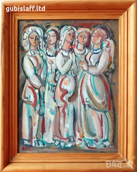 Картина "Моми", худ. Христо Тодоров (1935-2015), снимка 1