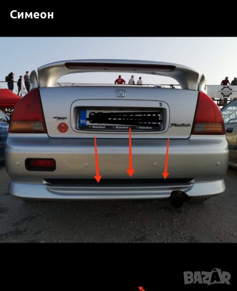 Заден лип Wings West за Хонда Прелюд 4 , снимка 1