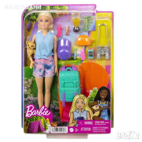 BARBIE ADVENTURES Кукла Малибу на къмпинг HDF73, снимка 1