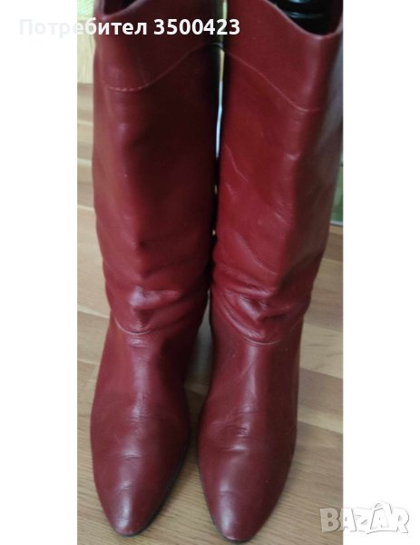 Червени дамски ботуши, снимка 1