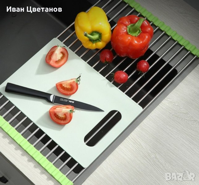 Сгъваема поставка за отцеждане от неръждаема стомана , снимка 1