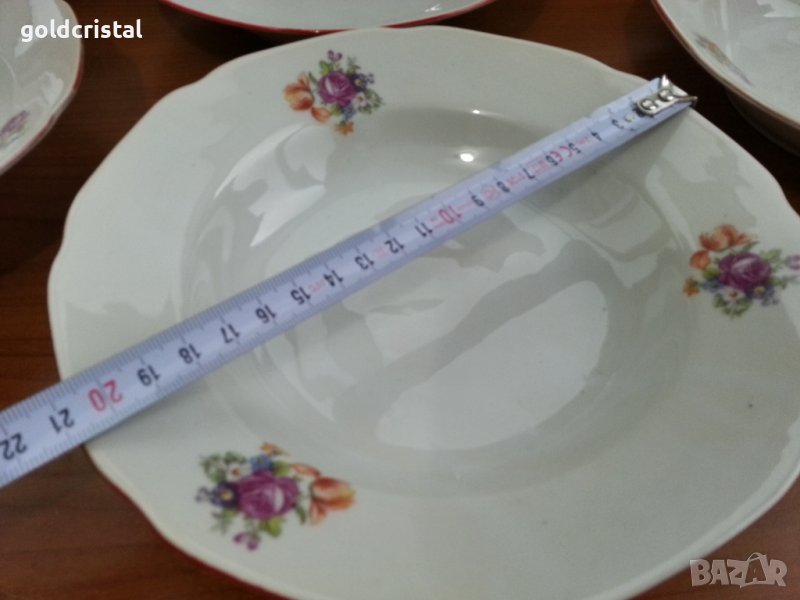 Стар български порцелан чинии дълбоки , снимка 1