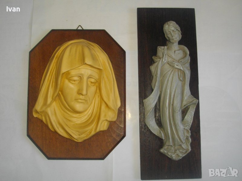 Икона-Декорация за окачване-Алабастър/Порцелан/Дърво-Нова, снимка 1