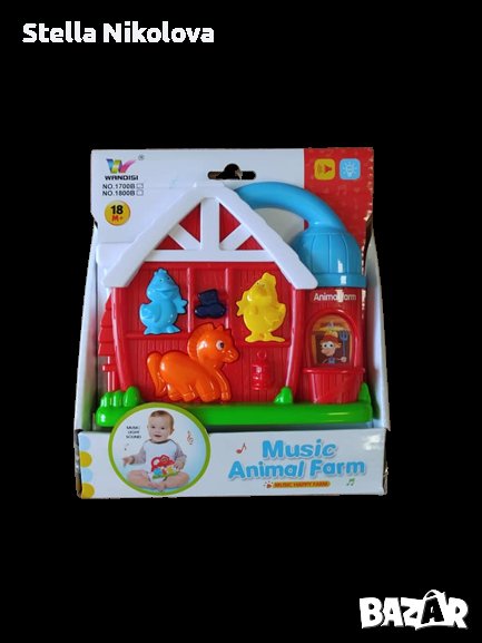Бебешко пиано-къща със звуци на животни и мелодии, снимка 1