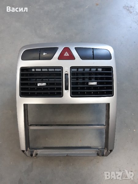 Лайстна табло + Конзола копче аварийни, Въздуховоди Peugeot 307 SW ЧЕРНО 1.6 HDI 1.6hdi Пе, снимка 1