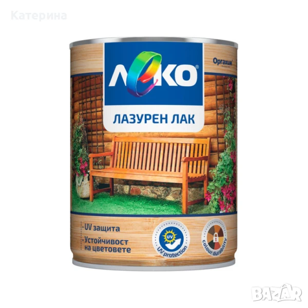 Безцветен лазурен лак Леко 650 мл., снимка 1