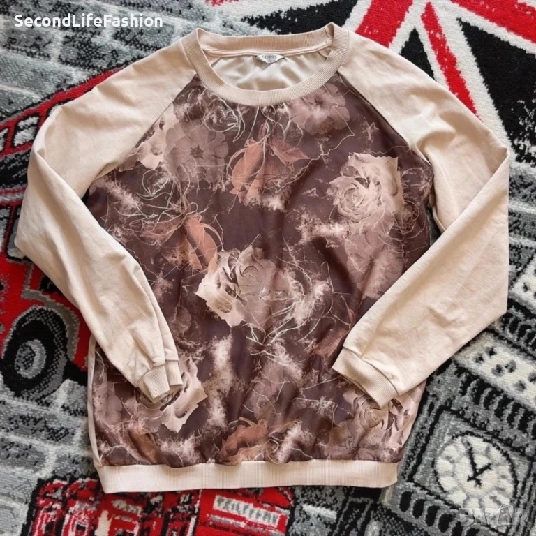 Дамска блуза с дълъг ръкав и флорален принт Guess, размер S, снимка 1