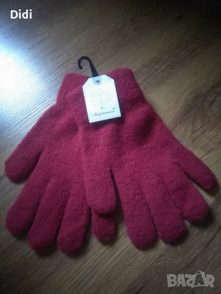 Меки топли ръкавици цвят бордо , снимка 1