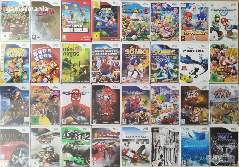 [NINTENDO Wii] 135 игри - Mario/ Crash/ Lego/ Spiderman/ Marvel/ Fifa/ Dirt, снимка 1
