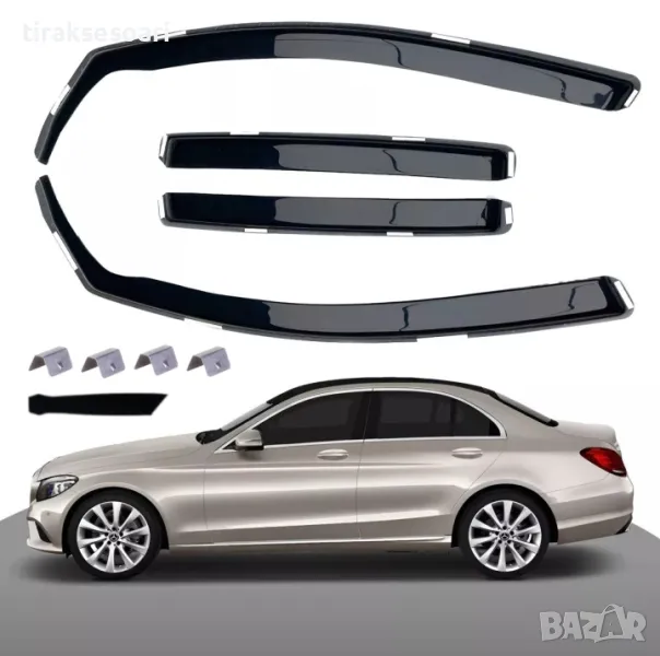 Комплект от 4 броя ветробрани за Mercedes C class W205 2015 2020, снимка 1