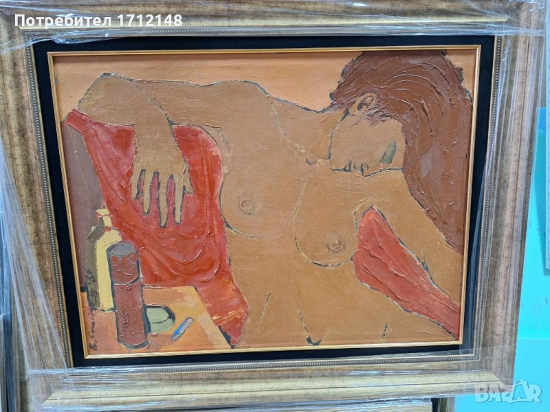 Картина с маслени бой от В. Стойчев 86 та година , снимка 1