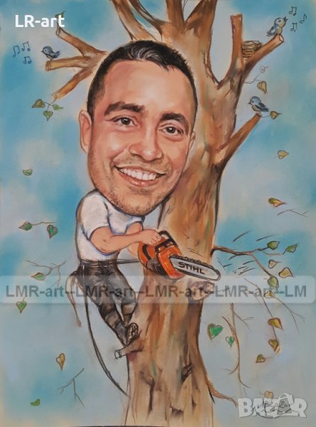 Рисувам ръчно КАРИКАТУРИ, ШАРЖ от снимка по ваш избор, професионално, снимка 1