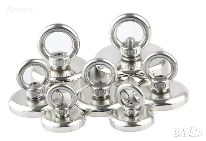 Неодинов магнит с халка номер 52 в неръждаем корпус -различни размери и цени, снимка 1