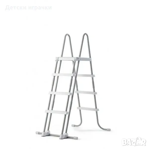 Стълба за басейни Intex, 91/107 см, стоманена конструкция, лесен монтаж, безопасна, снимка 1