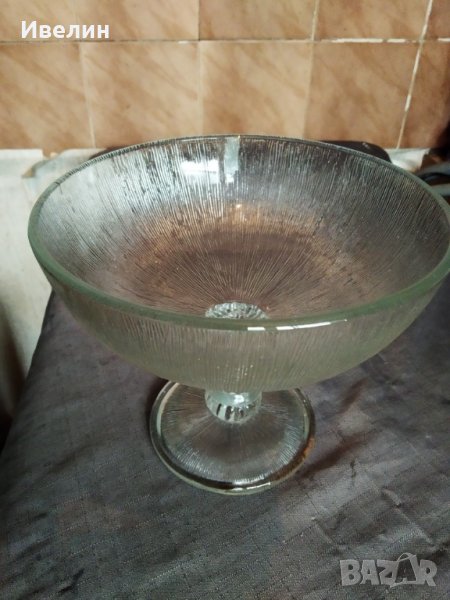 кристална купа,фруктиера арт деко, снимка 1