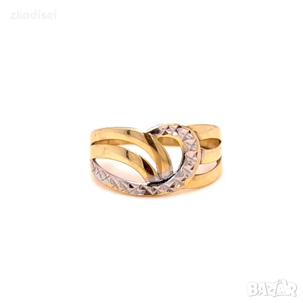 Златен дамски пръстен 1,54гр. 14кр.проба:585 размер:55 модел:30292-6, снимка 1