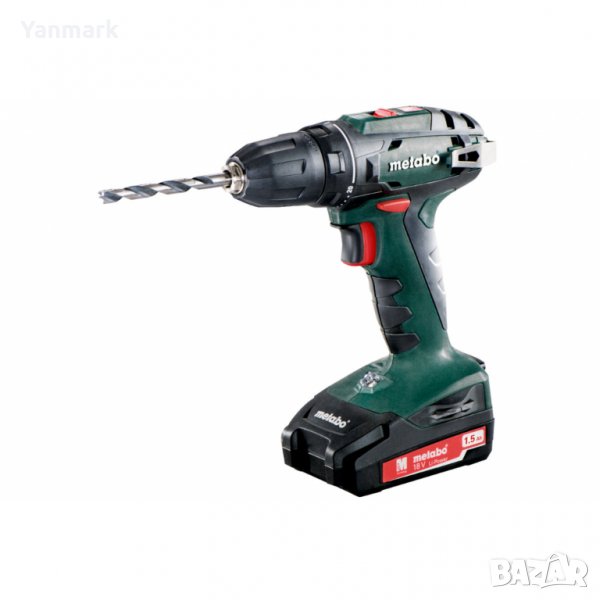 Акумулаторен двускоростен винтоверт Metabo BS 18, 18 V, 1.5 Ah, 24/48 Nm, с 2 батерии, зарядно устро, снимка 1