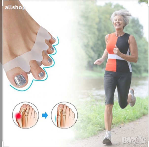 Силиконови шини за коригиране на пръстите на краката Hallux, снимка 1