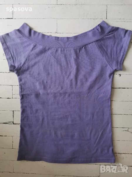 Модерна лилава дамска блузка S, снимка 1