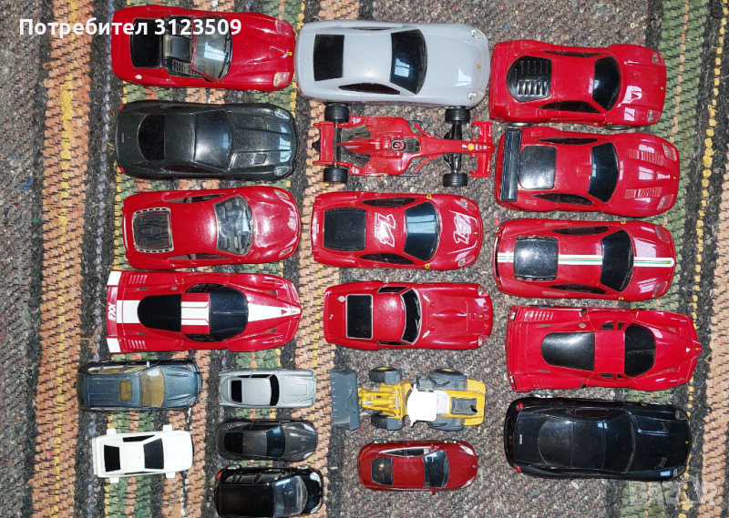 Метални колички Рено,Порше,АстънМартин и пластмасови Ферари shell, снимка 1