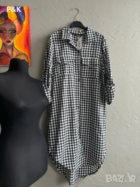 дълга риза - каре, снимка 1