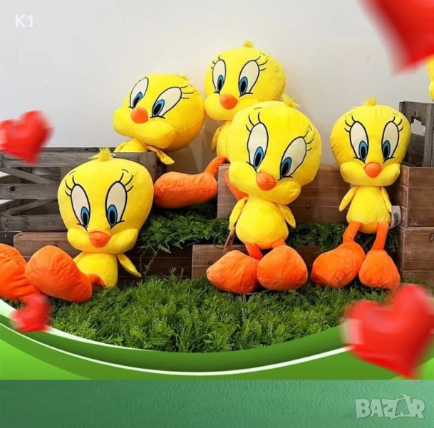 Плюшена Играчка Туити Tweety Looney Tunes, 35см, снимка 1