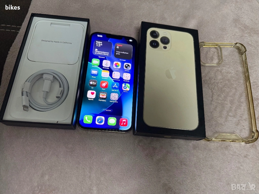 iPhone 13 Pro Max Gold 128gb 89%🔋, снимка 1