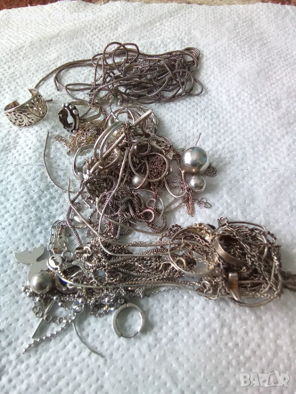 100 грама сребърни накити за поправка за реставрация за части или материал 25707, снимка 1