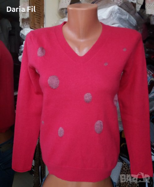 Пухкава цикламена блуза, снимка 1
