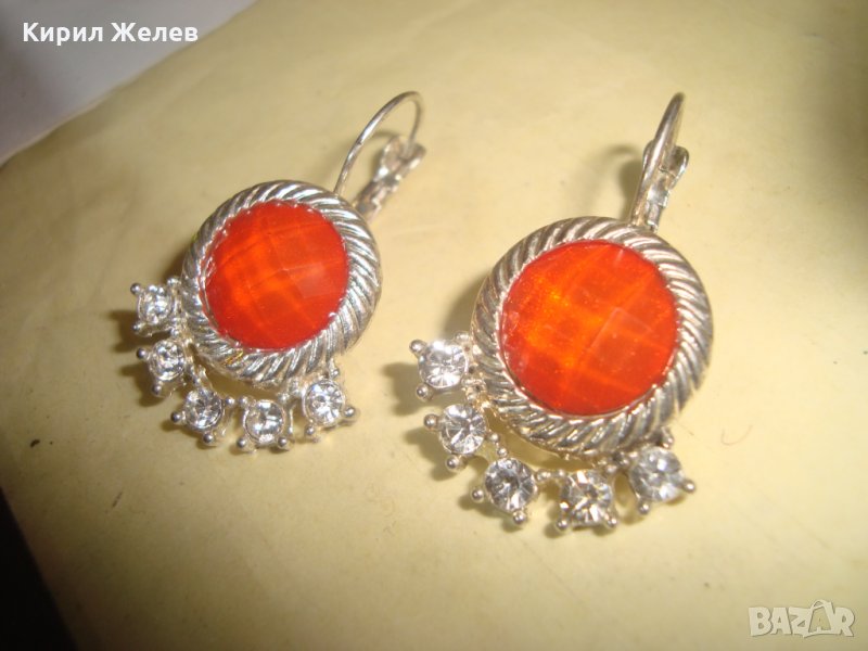 СРЕБРИСТИ СКЪПОЦЕННИ КРИСТАЛНИ ОБЕЦИ 24814, снимка 1