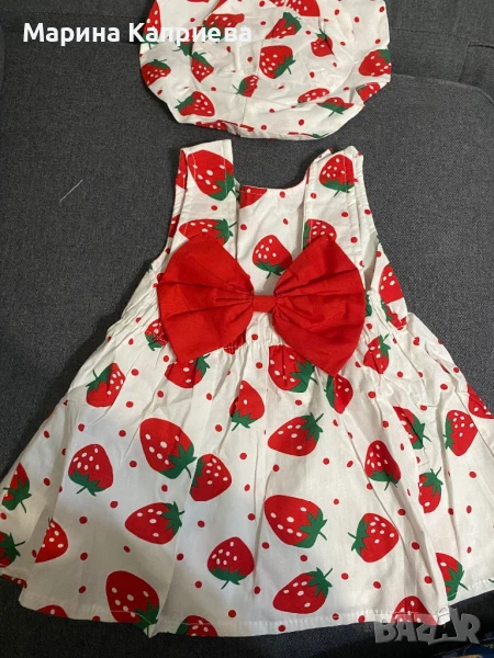 Нови рокличка и шапка , размер 6-9 месеца , снимка 1