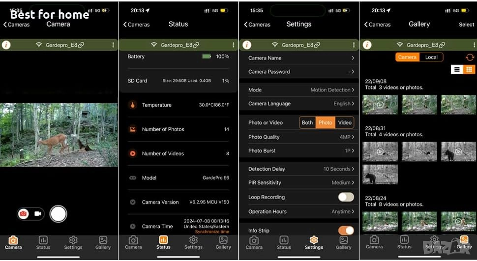 Ловна камера (Фотокапан) GardePro E8 – 48MP, 1296P HD видео с Wi-Fi, снимка 1