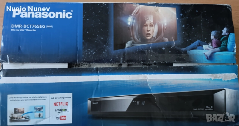 Блу рей плейър Panasonic DMR-BCT765 BLU RAY DISK/DVD PLAYER за ремонт или части, снимка 1