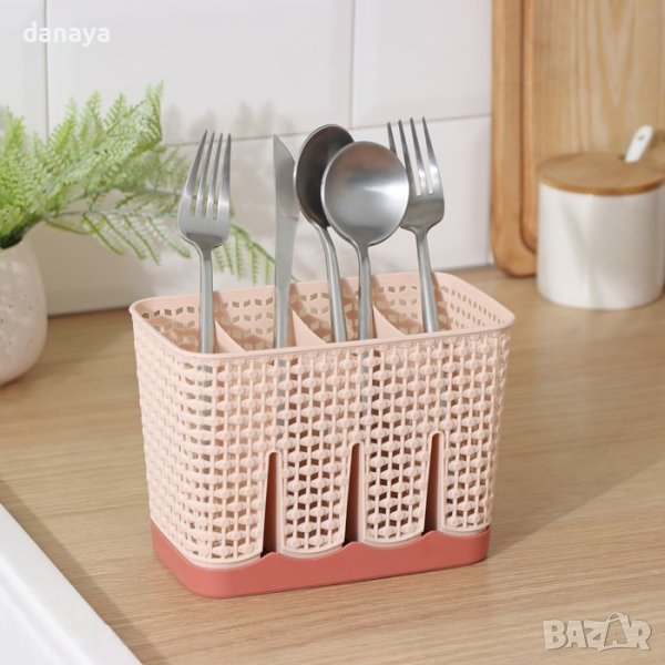 3901 Сушилник за прибори поставка за вилици лъжици органайзер, снимка 1